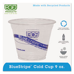 Eco-Products(R) BlueStripe(TM) Recycled Content Clear Plastic Cold Drink Cups