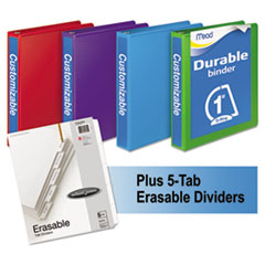 Mead(R) Durable D-Ring View Binder Plus Pack