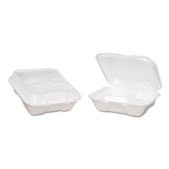 Genpak(R) Snap It(TM) Hinged-Lid Foam Food Container