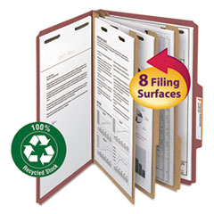 Smead(R) 100% Recycled Pressboard Classification Folders