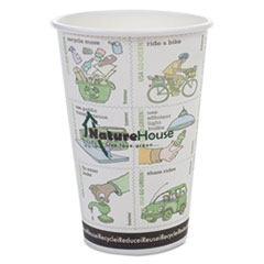 NatureHouse(R) Compostable Insulated Paper/PLA Corn Plastic Lined Hot Cups