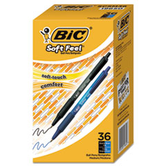 Soft Feel Ballpoint Pen Value Pack, Retractable, Medium 1 mm, Assorted Ink and Barrel Colors, 36/Pac