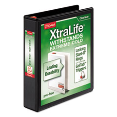 Cardinal(R) XtraLife(R) ClearVue(TM) Non-Stick Locking Slant-D(R) Ring Binder