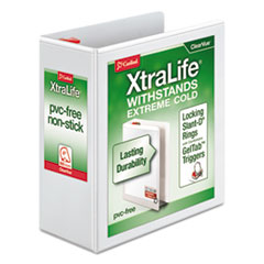 Cardinal(R) XtraLife(R) ClearVue(TM) Non-Stick Locking Slant-D(R) Ring Binder