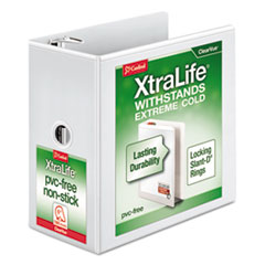 Cardinal(R) XtraLife(R) ClearVue(TM) Non-Stick Locking Slant-D(R) Ring Binder