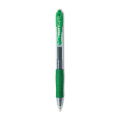 G2 Premium Gel Pen, Retractable, Fine 0.7 mm, Green Ink, Smoke/Green Barrel, Dozen