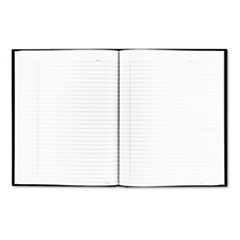 Business Notebook with Self-Adhesive Labels, 1-Subject, Medium/College Rule, Black Cover, (192) 9.25