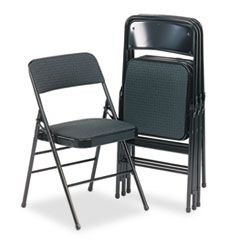 Cosco(R) Deluxe Fabric Padded Seat and Back Folding Chair