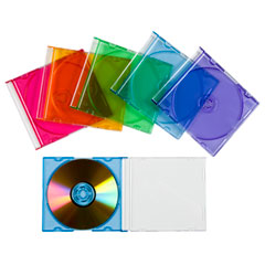 704500NIB0180 Slim CD Cases, Assorted Colors, 25/ Pack - NIB/NISH