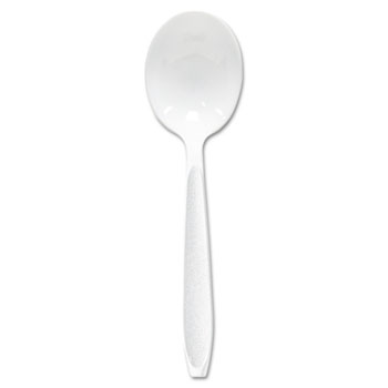 SOLO Cup Company Impress Heavyweight Polystyrene Cutlery, Soup Spoon, White, 1000/Carton
