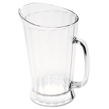 Rubbermaid Commercial Bouncer II Plastic Pitcher, 60 oz, Clear