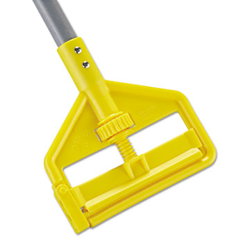 Rubbermaid Commercial Invader Aluminum Side-Gate Wet-Mop Handle, 1 dia x 54, Gray/Yellow