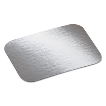 Handi-Foil of America Laminated Board Lid, Aluminum/Paper, 7 x 5, 500/Carton