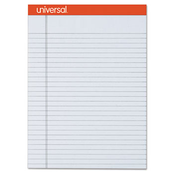 Universal Fashion Colored Perforated Note Pads, 8 1/2 x 11 3/4, Legal, Gray, 50 Sht, 6/PK