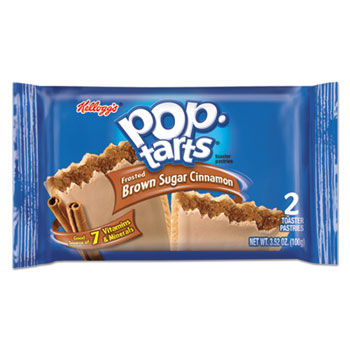 Kellogg&#39;s Pop Tarts, Frosted Brown Sugar Cinnamon, 3.52oz, 2/Pack, 6 Packs/Box