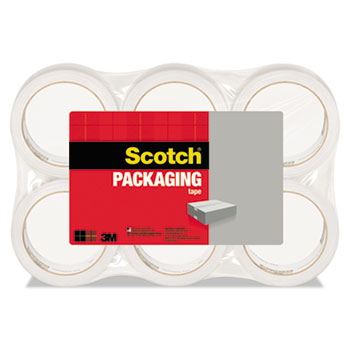 Scotch 3350 General Purpose Packaging Tape, 2.83&quot; x 54.6yds, 3&quot; Core, Clear, 6/Pack
