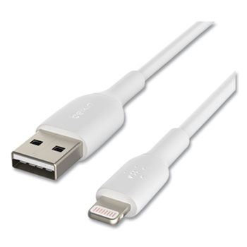 Belkin Lightning USB Cable, Charger, Data Transfer, iPhone, iPad, White -  WB Mason