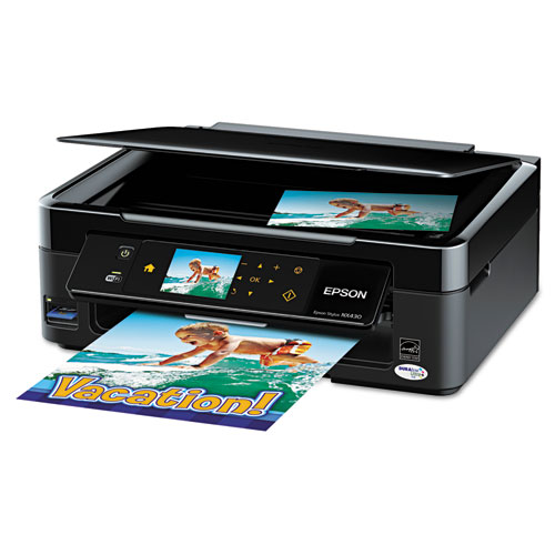 Epson® Stylus NX430 Wireless All-in-One Inkjet Printer, Copy/Print/Scan ...