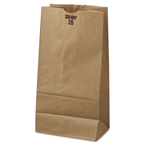 General #20 Paper Grocery Bag, 40lb Kraft, Standard 8 1/4 x 5 5/16 x 16 ...