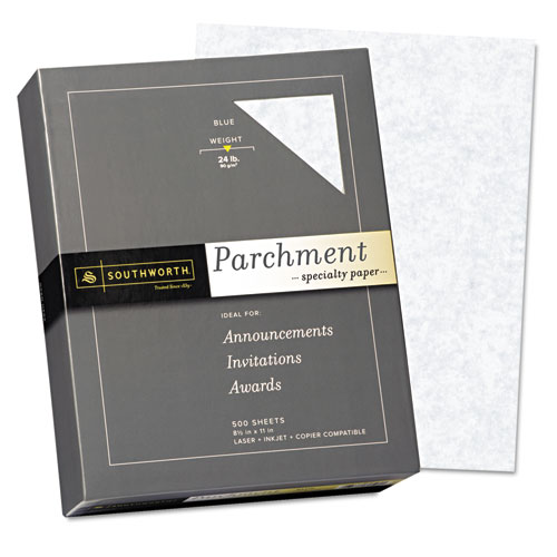 Southworth® Parchment Specialty Paper, Blue, 24 lbs., 8-1/2 x 11, 500 ...