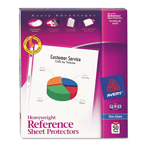 Avery Nonglare Heavyweight Sheet Protectors, 50/BX - WB Mason