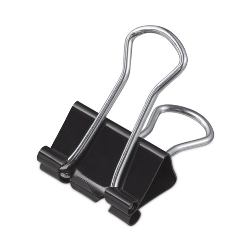 Universal Binder Clips, Small, Black/Silver, Dozen - WB Mason