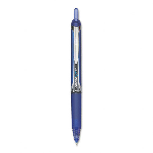 Pilot® Precise® V7 Retractable Pens, Fine Point, Blue Ink, Dozen - WB Mason